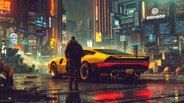 Cyberpunk 2077. Neon noir.