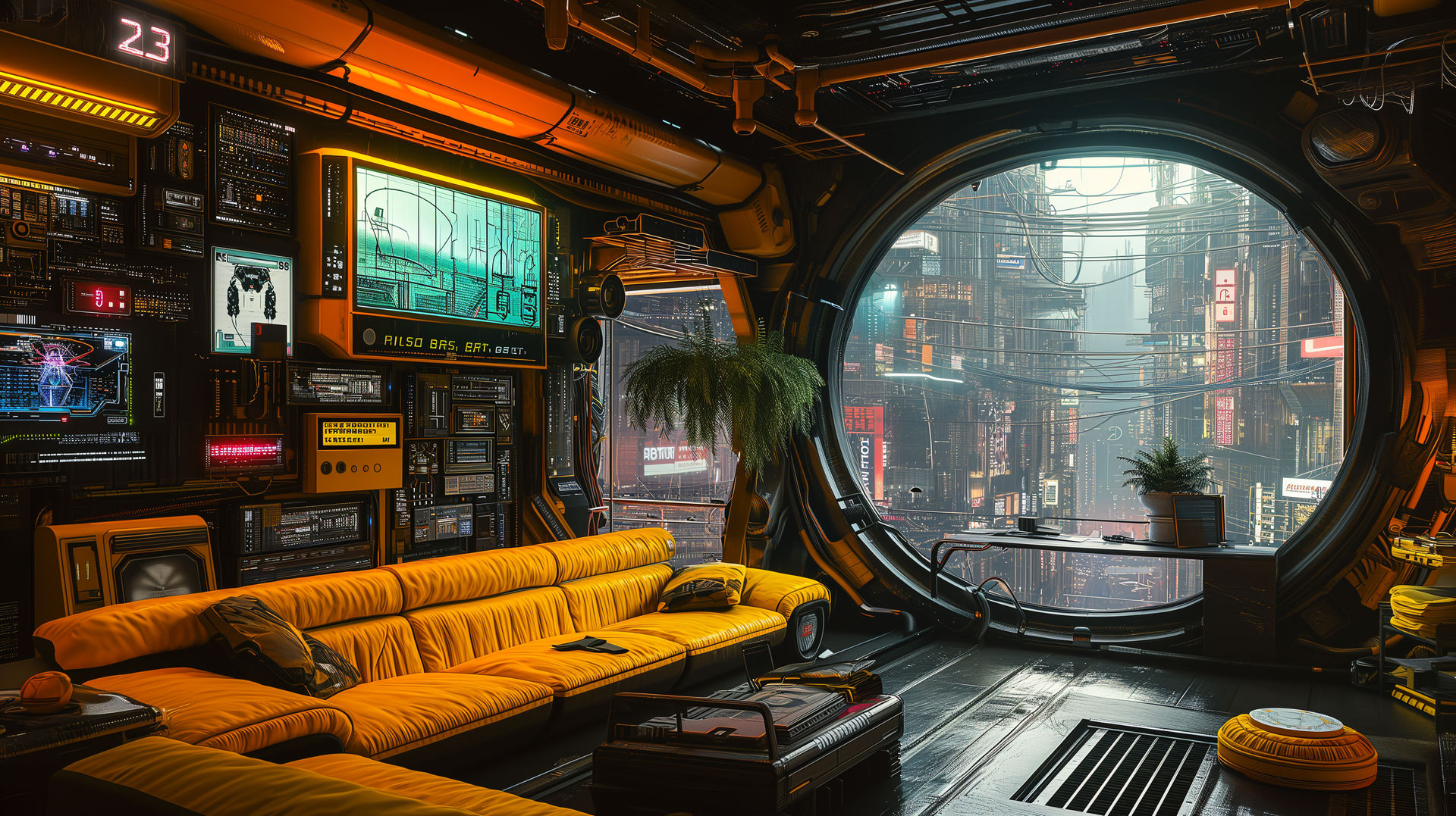 Cyberpunk interior. AGAIN. by BergionStyle on DeviantArt