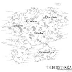 Fantasy Map: Teleoisterra (B/W)