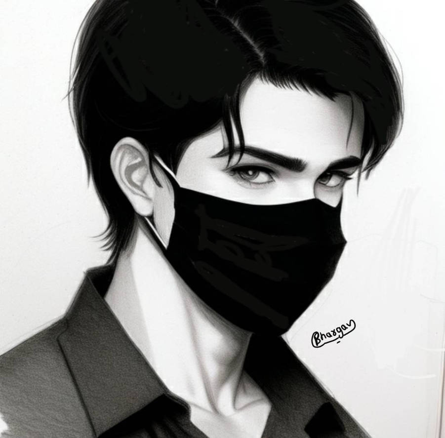 Chart Mask Boys Boy with mask digital sketch by Bhargav72 on DeviantArt