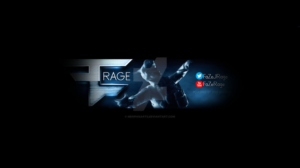 FaZe RAGE Youtube Banner by MenphisArts on DeviantArt