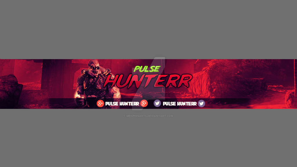 Pulse Hunterr Youtube Banner by MenphisArts on DeviantArt