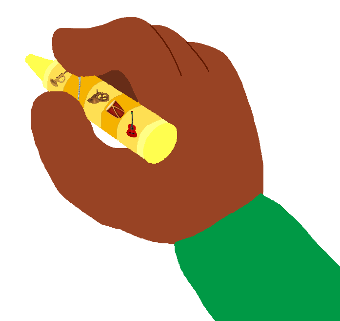 Quincy Holding His Yellow Crayon by nbtitanic on DeviantArt