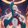 [Ai Anime] White haired woman