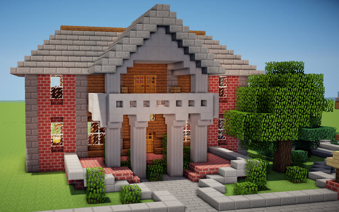 Colonial Minecraft House Tutorials Minecraft Colonial Home by Trinapple on DeviantArt