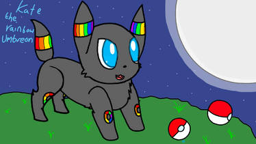 (fanart) Kate the rainbow umbreon