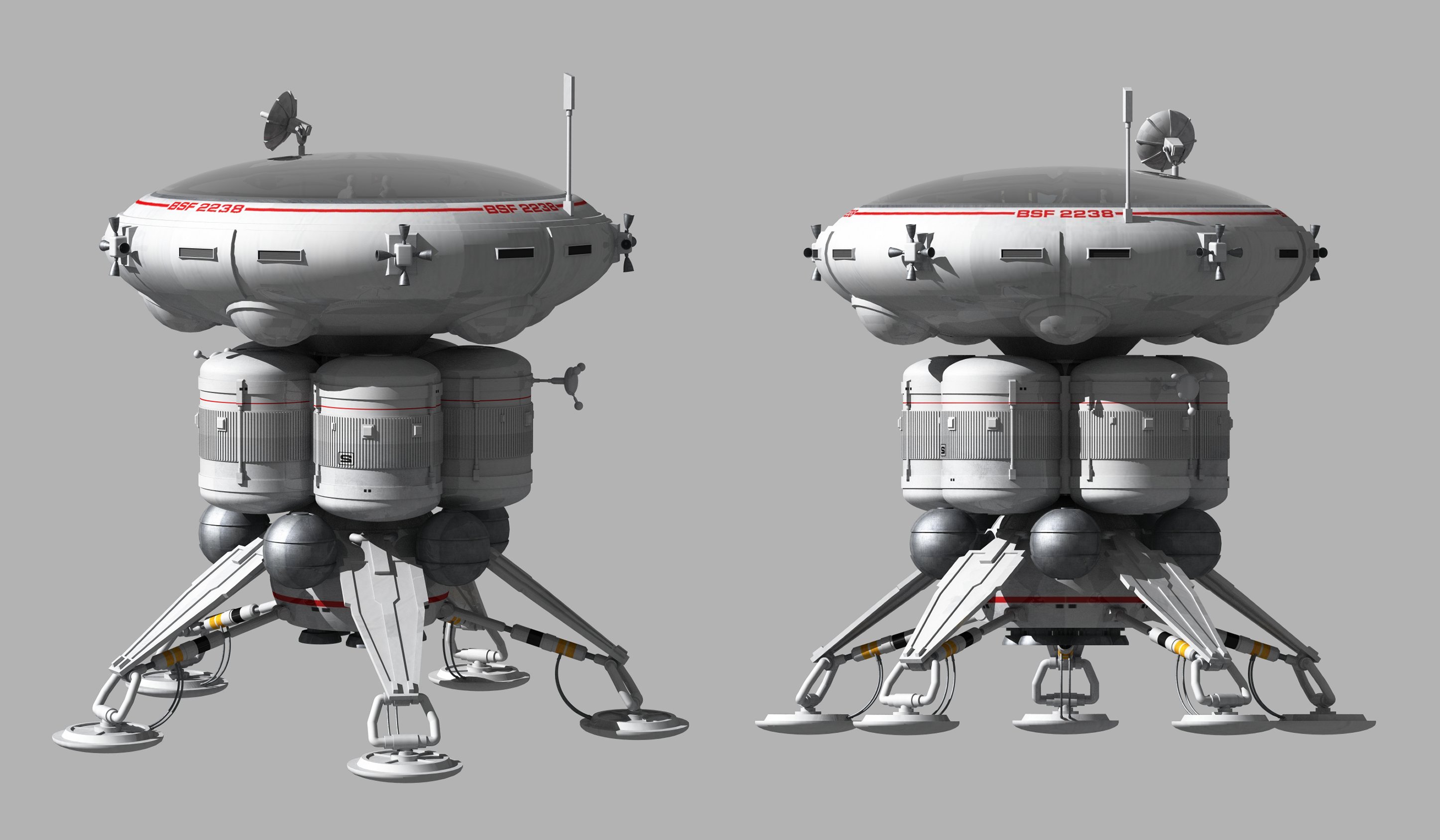 Stubby domed 70s sci-fi lander imported into Bryce by Paul-Lloyd on ...
