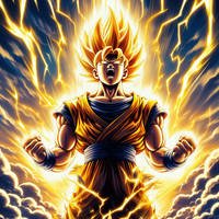 Goku going super Sayian