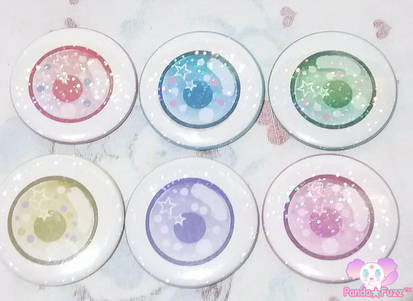 Kawaii Fairy Kei  Eye Ball Button Pins