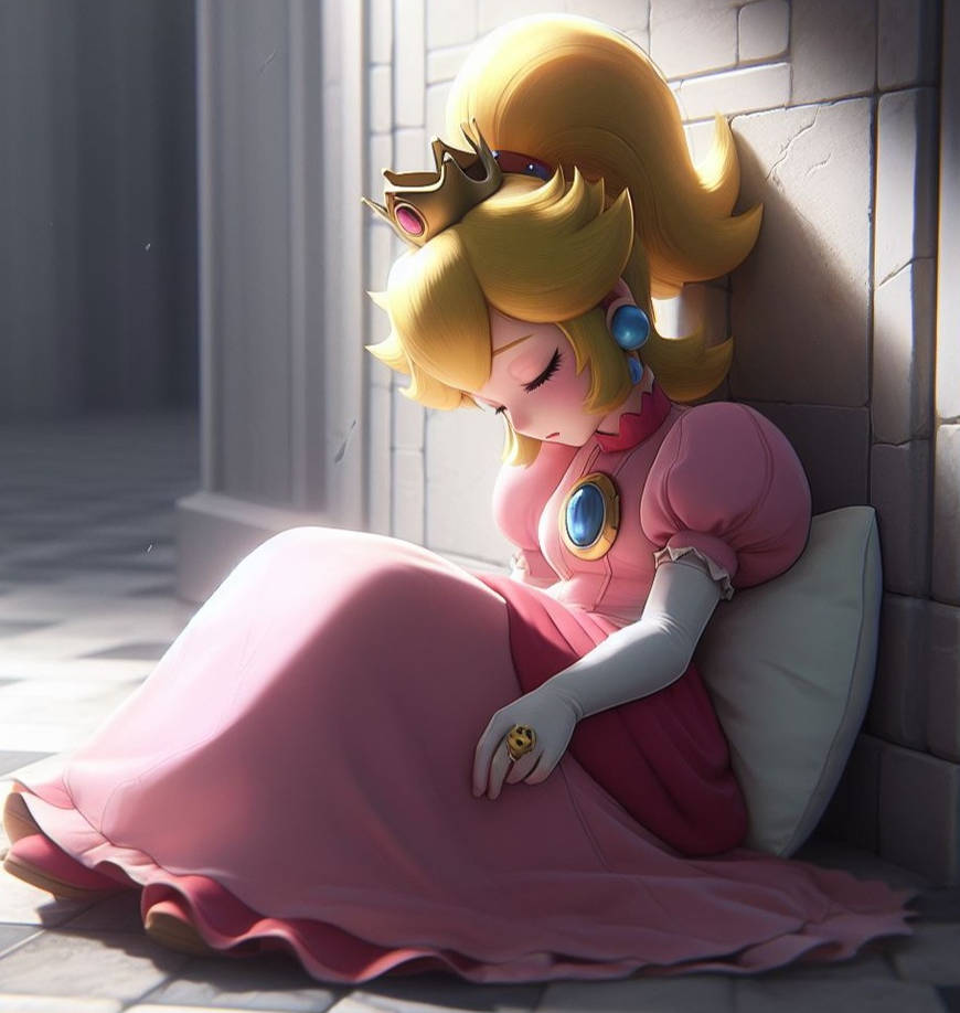 Request: Drowsy Princess Peach (WIP) by Strombo1inator on DeviantArt