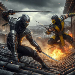 Ryu Hayabusa vs Scorpion by Strombo1inator