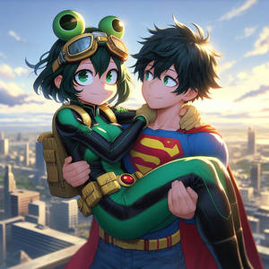 Tsu and her Superfriend (Froppy x Superboy)
