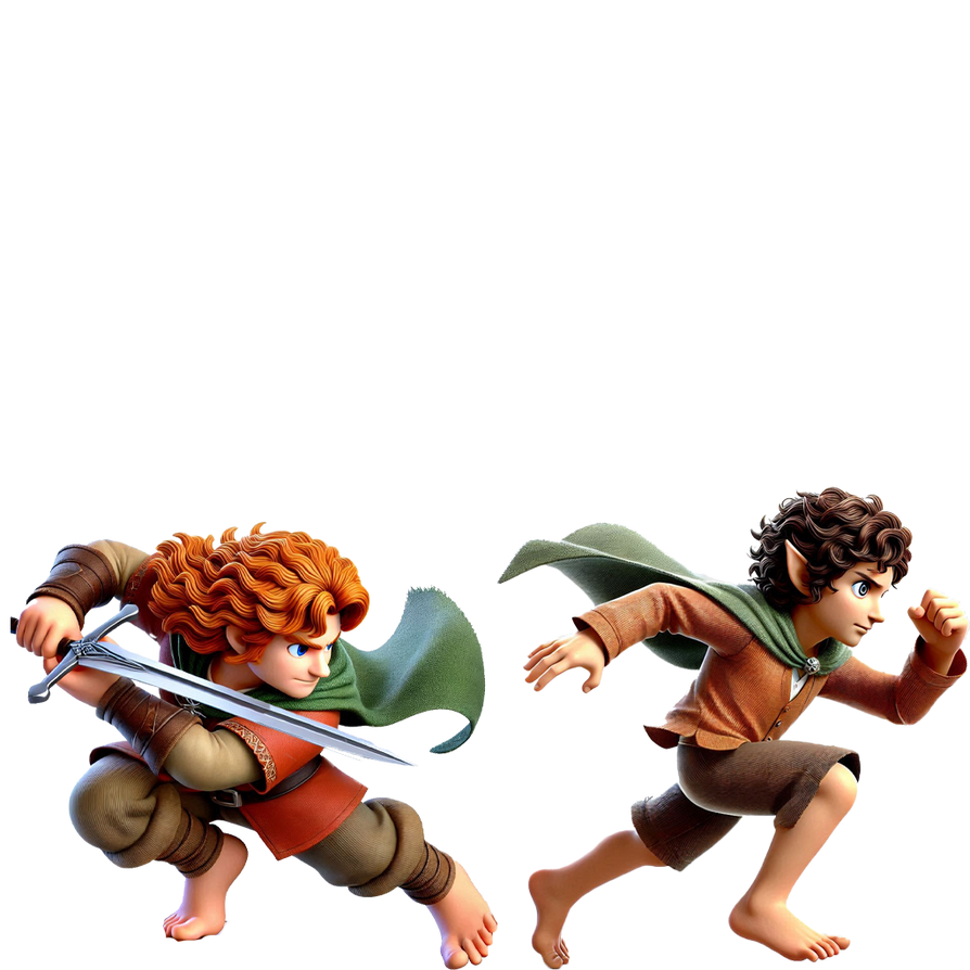 Sam and Frodo (Smash Bros Renders) by Strombo1inator on DeviantArt