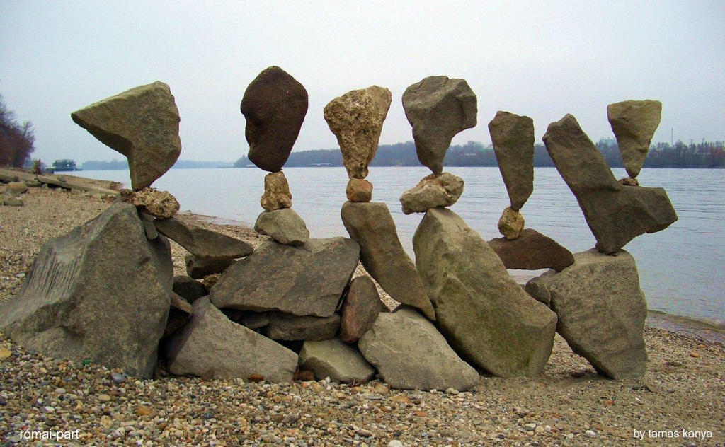 Stone balance composition(budapest,romai-part)