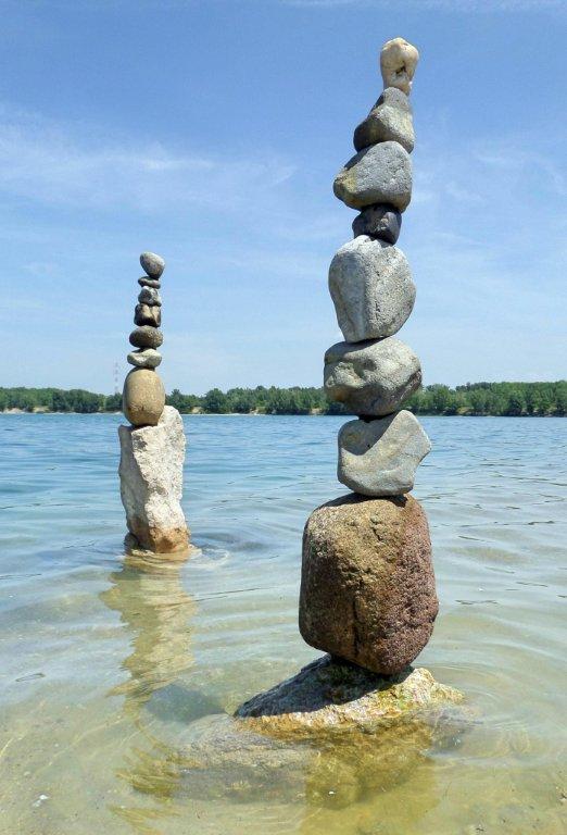 Stone balance in Hungary by Tamas Kanya