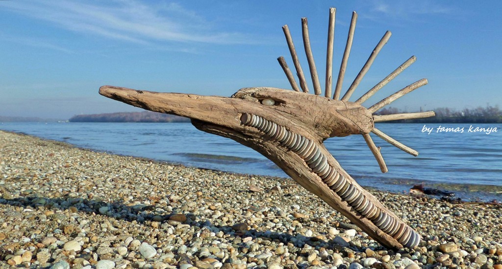 Driftwood and stone art in Hungary by Tamas Kanya