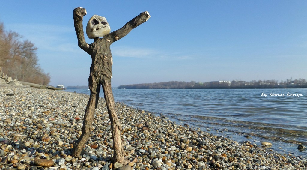 Driftwood and stone art in Hungary by tamas kanya