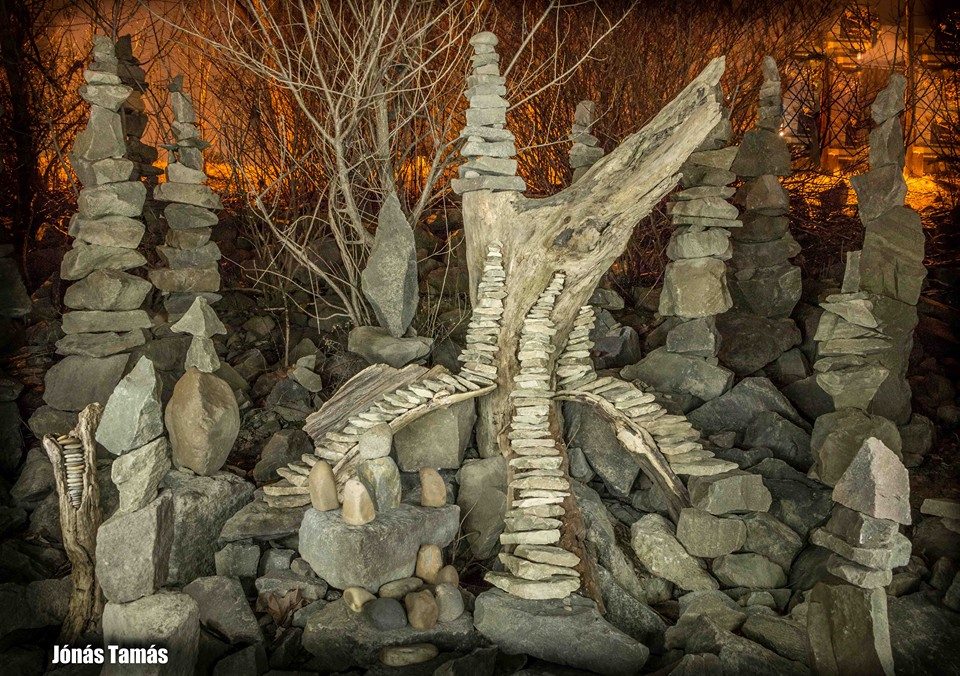 Stone balance art in Hungary photoTamas Jonas