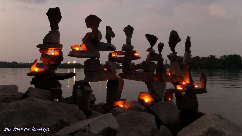 Stone balance in the sunset(Hungary)by tamas kanya