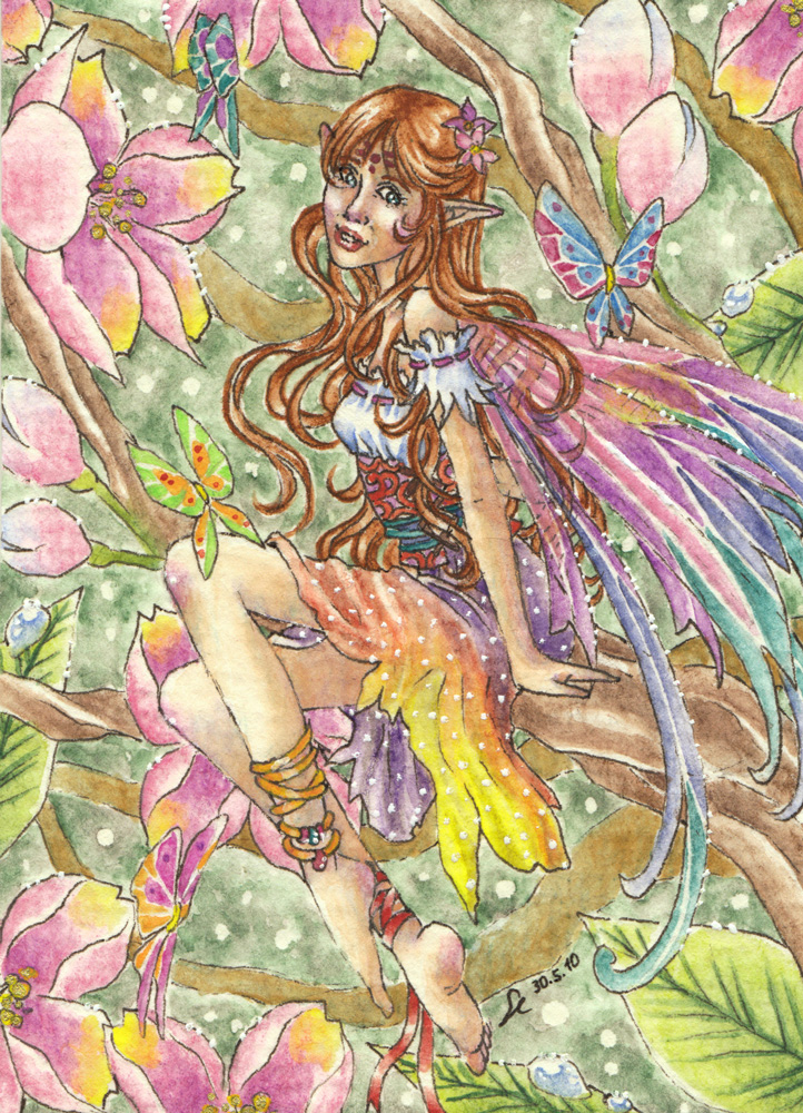 ACEO - Cherry Blossom Fairy