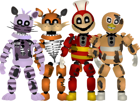 Pre Rotten Animatronics Pre-Withered Animatronics by JollyParadoxHorror on DeviantArt