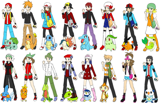 ALL the Pokemon main trainers