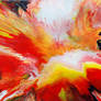 Red And Yellow Fluid Painting