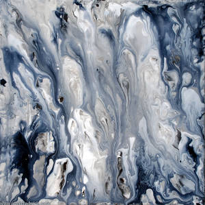 Black and White Fluid Painting