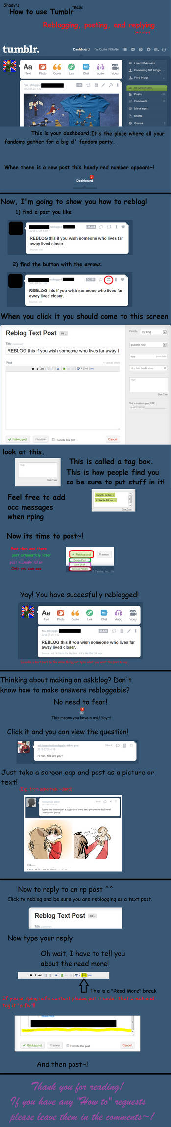 How to use Tumblr- reblogging posting and replying