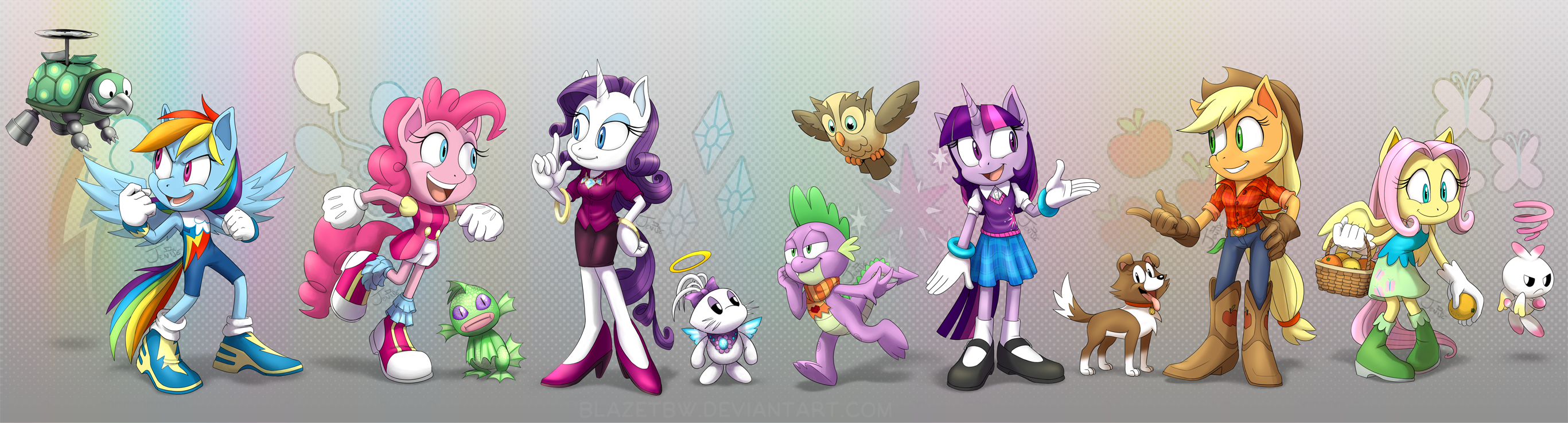 Sonic Style Ponies - Main Six and Pets