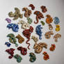 Polymer Clay Lots of Dragons