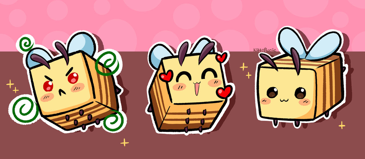 Minecraft Bee Deviantart Minecraft Bees by ItsKittyRosie on DeviantArt