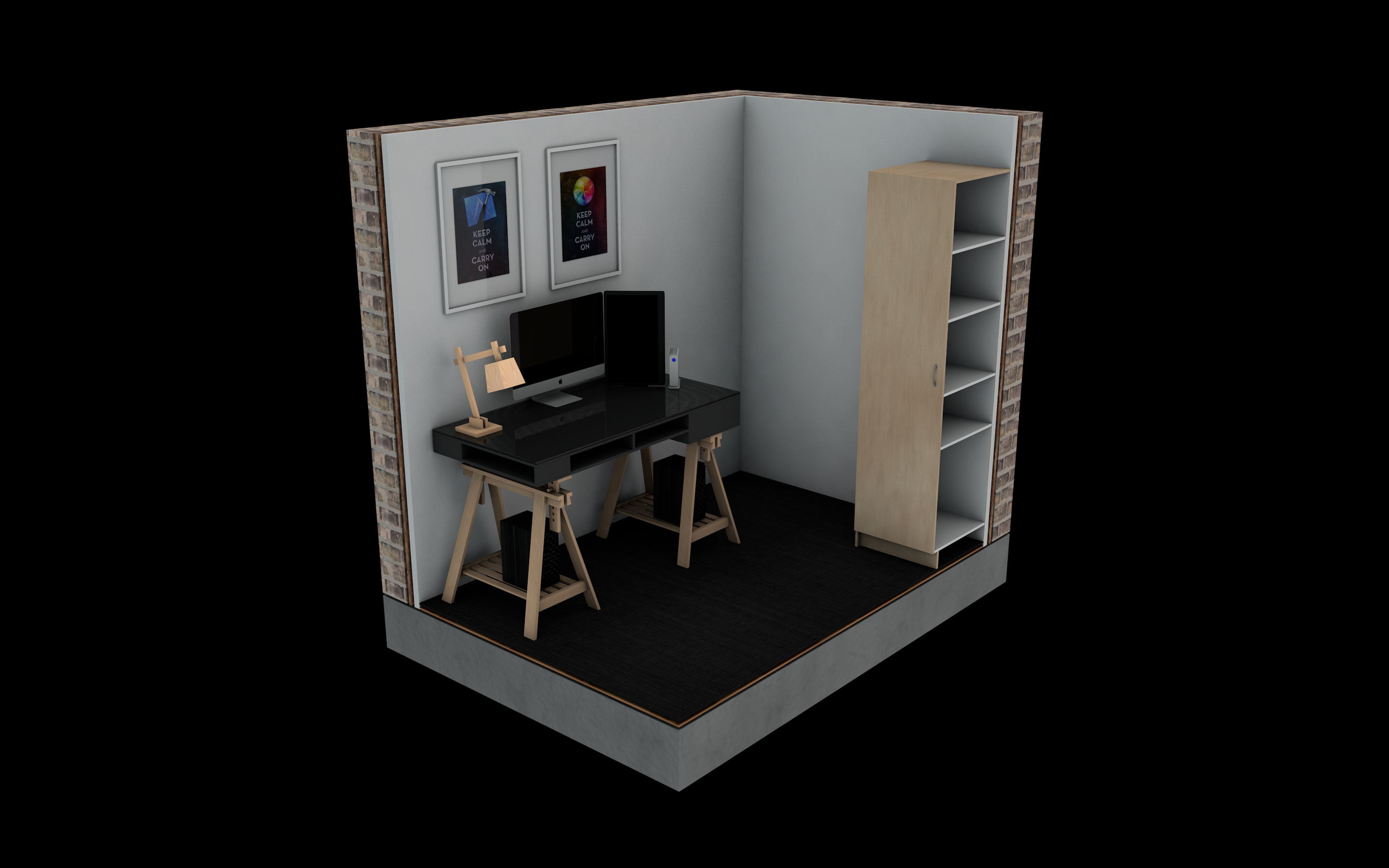 A 3D model of my workspace :)