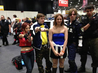 me and a gang of Resi Evil Cosplayers