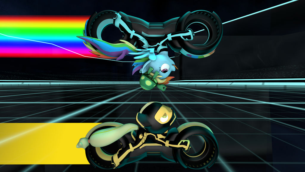 Mlp Tron Deviantart Glitching the Grid by InspectorG on DeviantArt