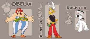 Asterix, Obelix and Dogmatix in my style