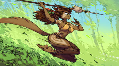Flying Huntress [4K Wallpaper] - Patreon Winner