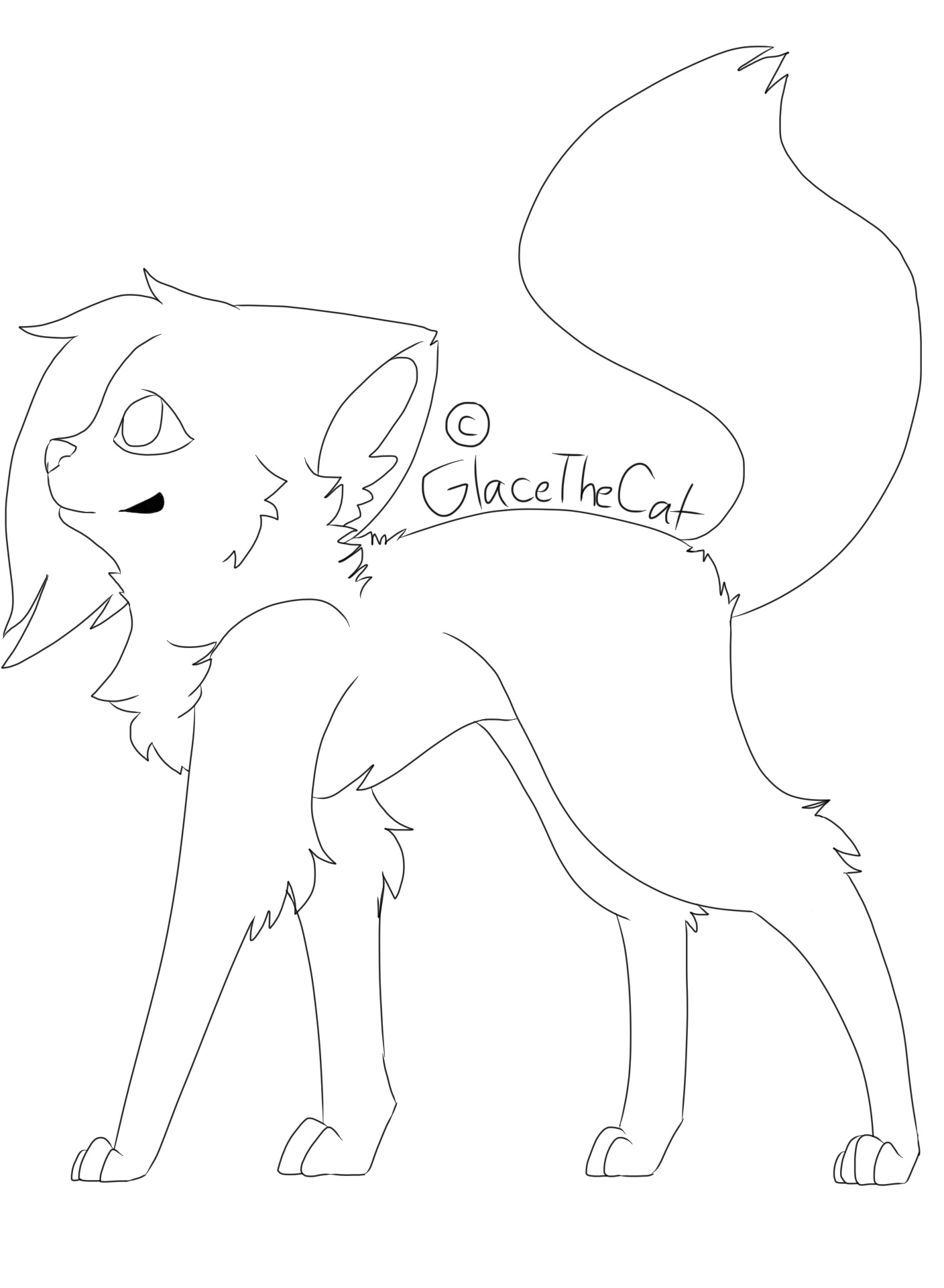 FREE CAT LINEART