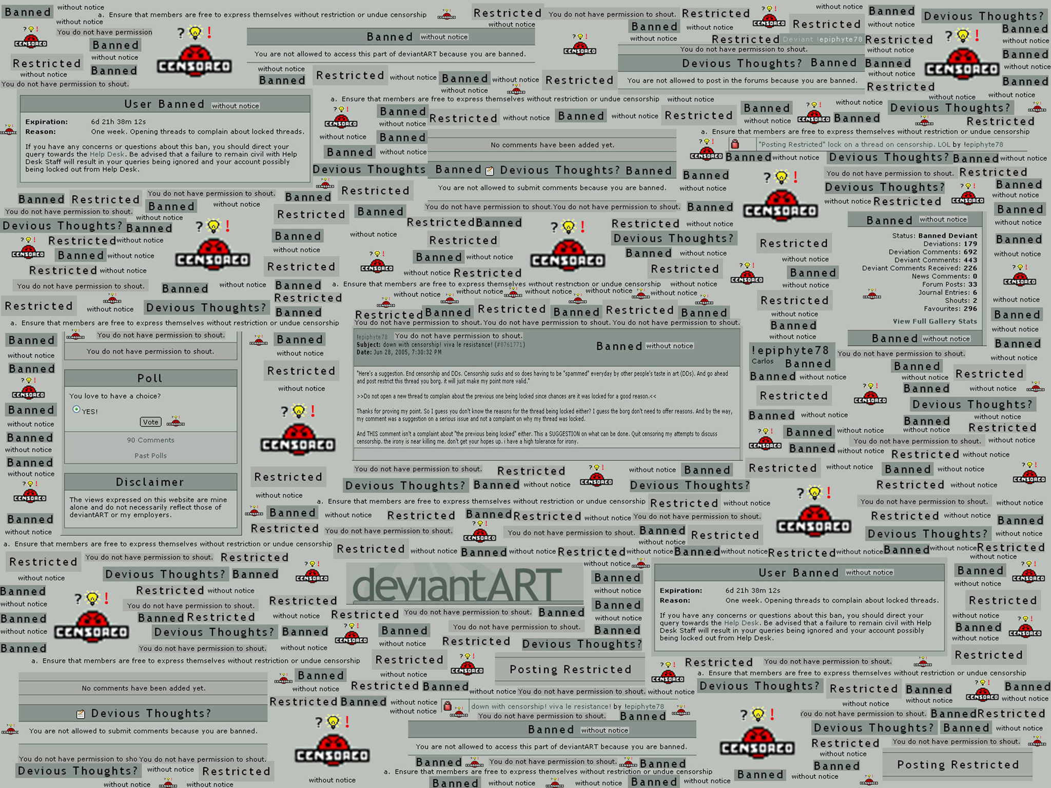 BANNED by epiphyte78 on DeviantArt