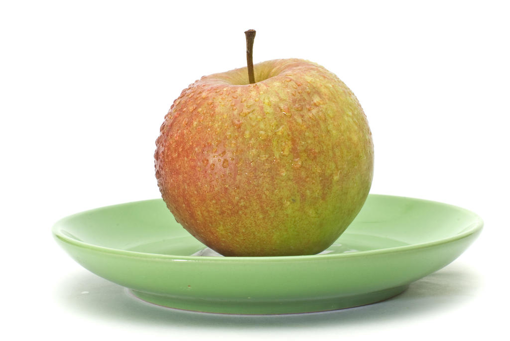 Apple on Plate