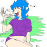 random girl farts by batcat, colored by me