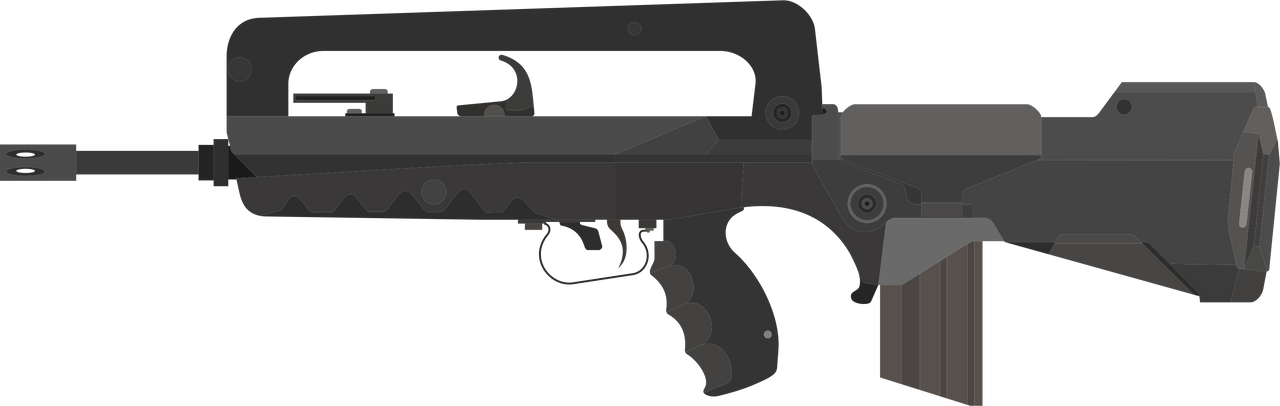 FAMAS F1 - Lowpoly 2d by ALPHA12UQ on DeviantArt
