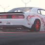 Blood Splatter Hellcat in CarX Rear