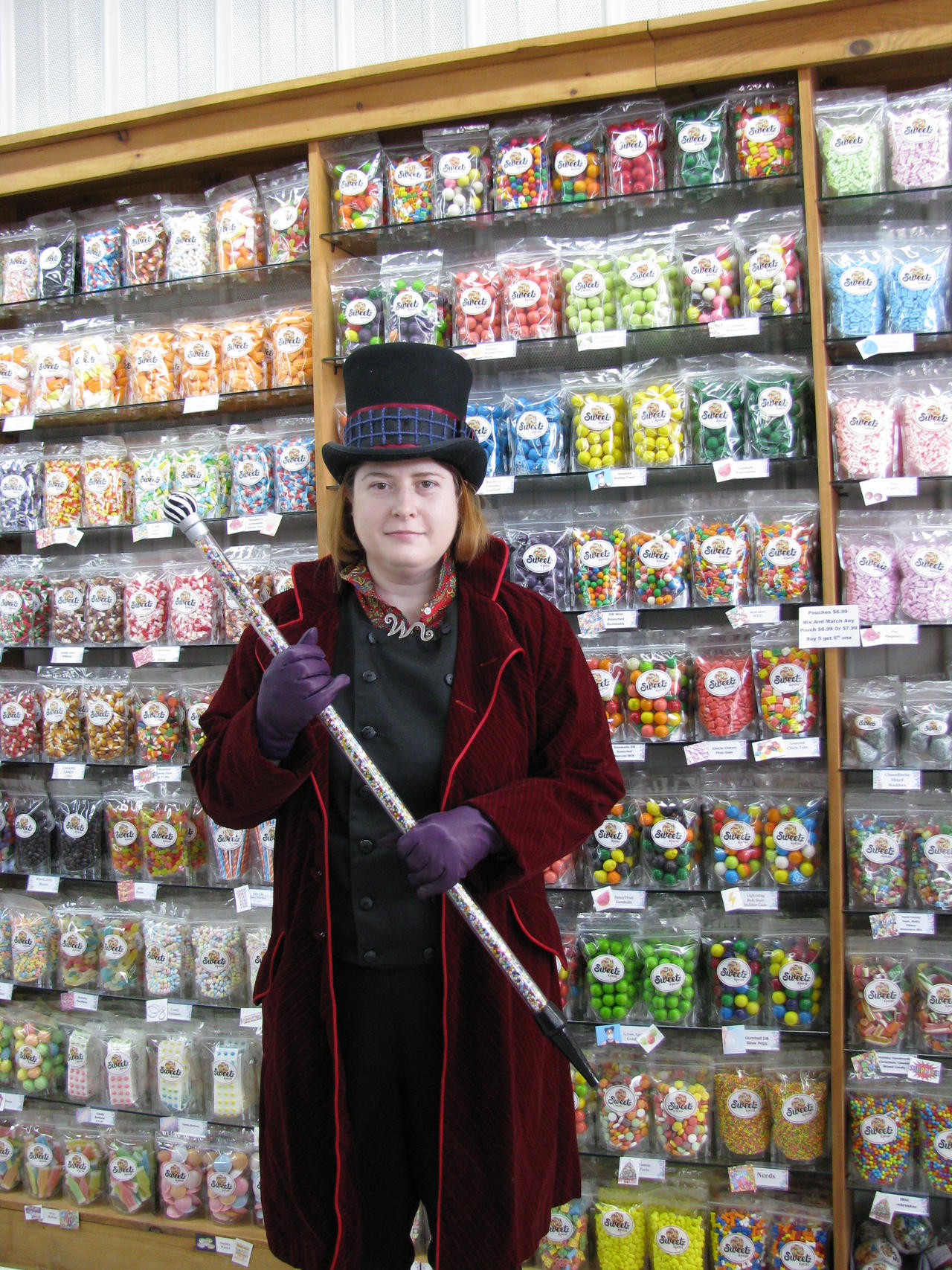 Willy Wonka Cosplay at Sweetz and More