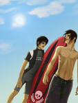 Mark and Jake surfing by Xiaoyu85ve