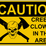 Caution Creepy Clown Sign