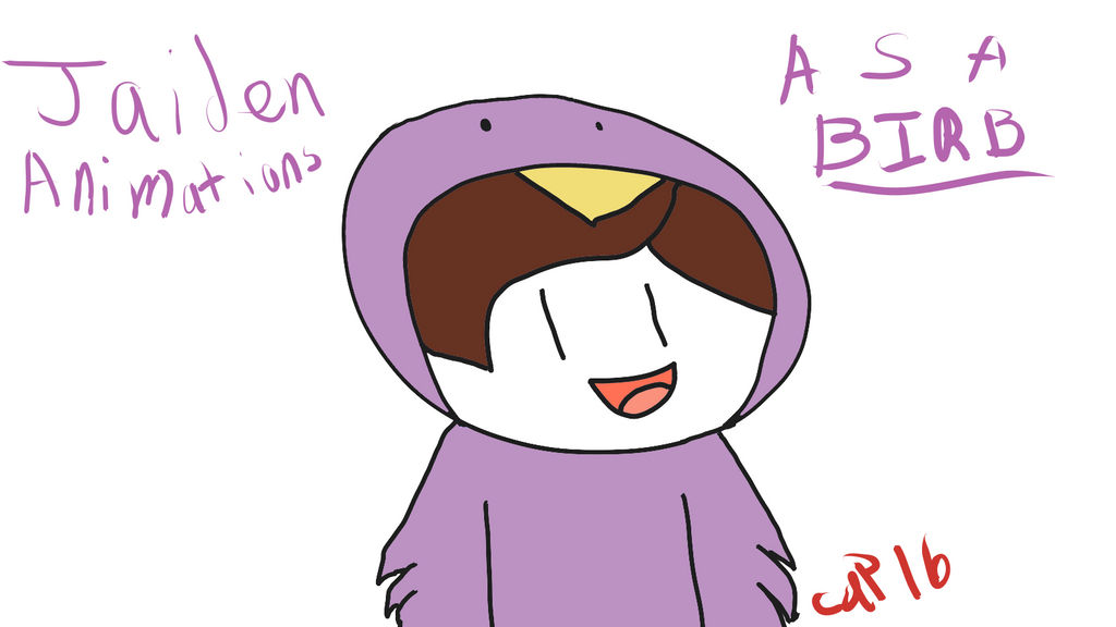 Jaiden Animations as a Birb ((1st tablet drawing)) by sonaryforever on
