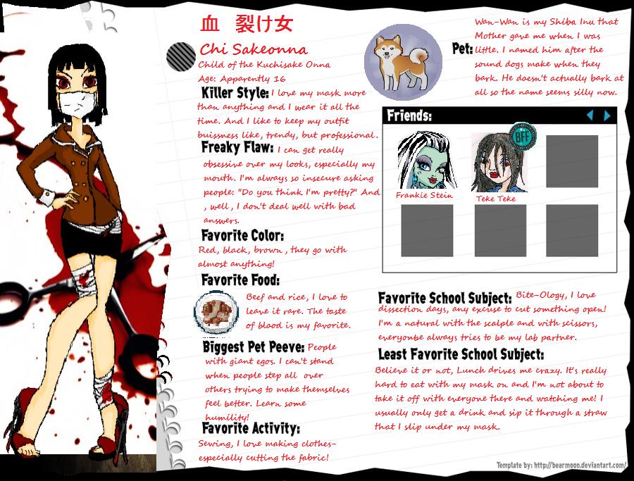 Monster High Bio Examples Monster High Bio: Chi SakeOnna by Riku-Sonozaki on DeviantArt