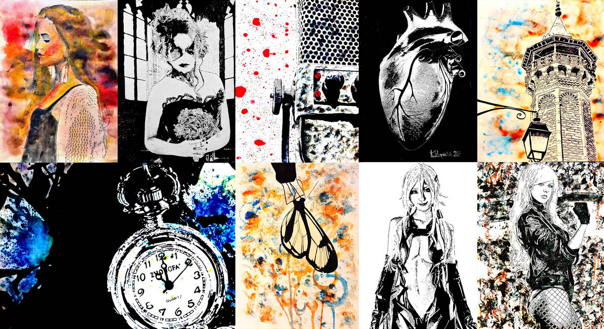 Collage of my favourite artworks by AimlessStruggles on DeviantArt