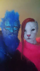 Blue Man and Pink Panther